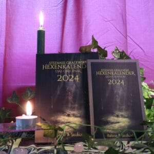 Hexenkalender 2024 Goldpaket Original und Light-Edition mit handgefertigter Glückskerze für 2024