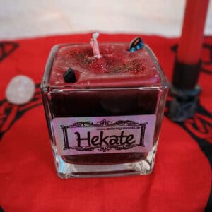 Glaskerze "Hekate" - Schutz, Magie und Tor zur Schattenwelt