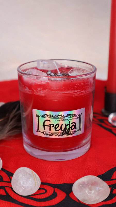 Glaskerze "Freyja" - Liebe, Selbstwert und göttliche Weiblichkeit