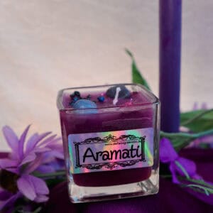 Glaskerze "Aramati" - Kraft, Klarheit und innere Harmonie