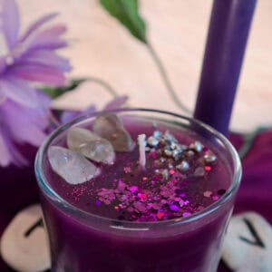 Glaskerze "Circe" - Magie, Verwandlung und weibliche Kraft