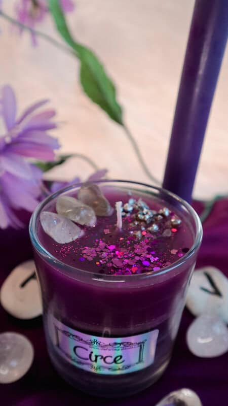 Glaskerze "Circe" - Magie, Verwandlung und weibliche Kraft